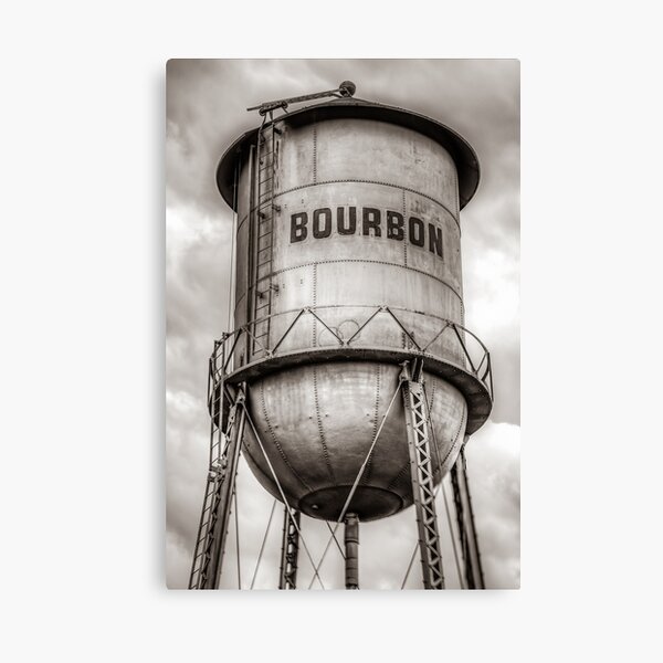 Item preview, Unique Whiskey Bourbon Barrel Water Tower - Sepia designed and sold by Gregory Ballos.