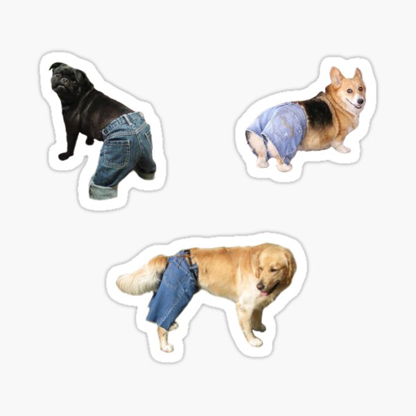 Item preview, Denim Doggos Sticker-Pack designed and sold by Elisecv.