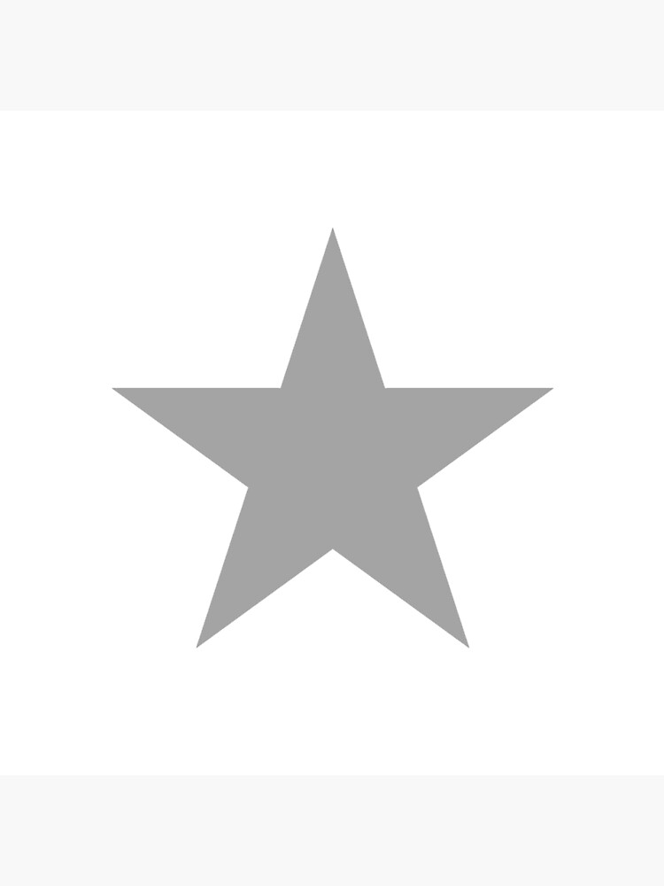Grey Star on white. by TOMSREDBUBBLE