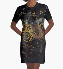 Time Lord Writing (black) Graphic T-Shirt Dress