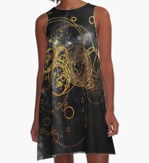 Time Lord Writing (black) A-Line Dress