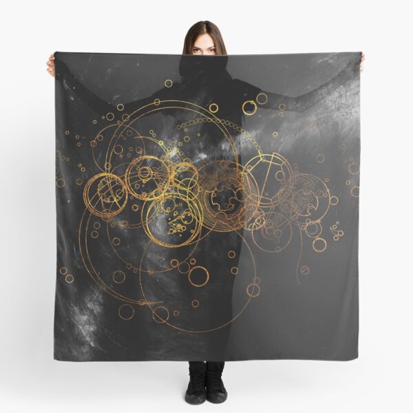 Time Lord Writing (black) Scarf