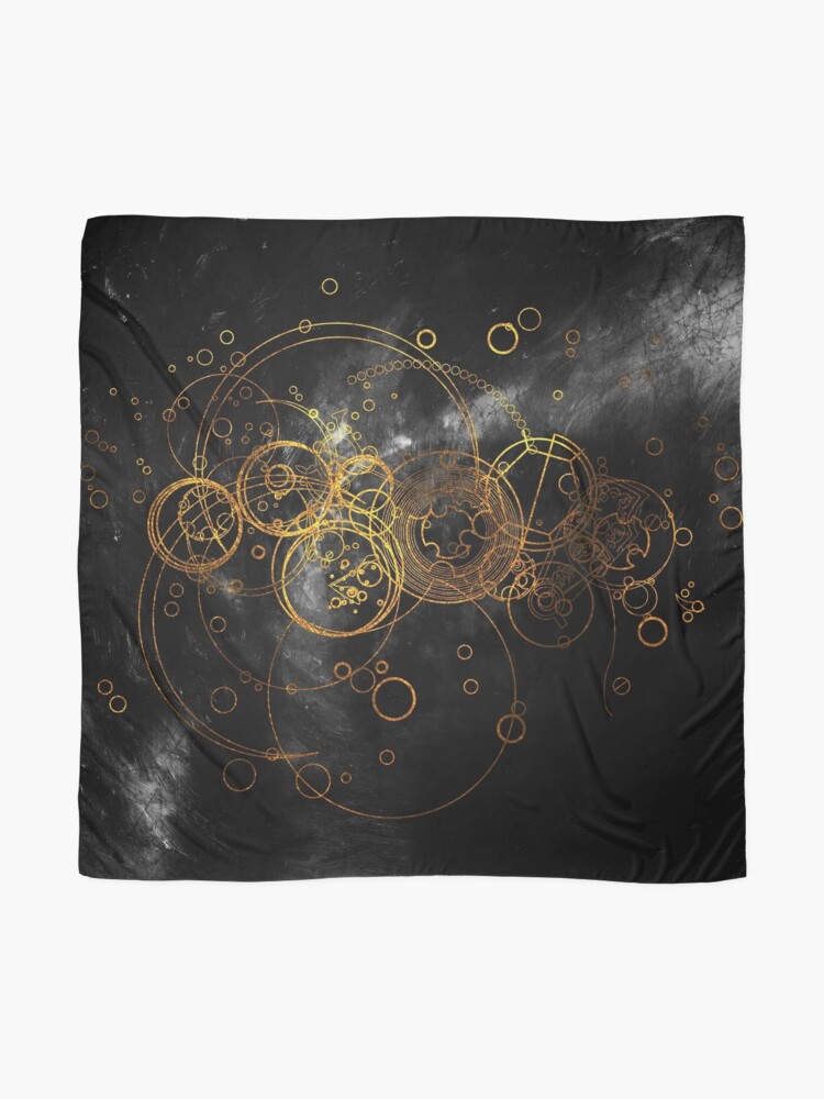 Alternate view of Time Lord Writing (black) Scarf