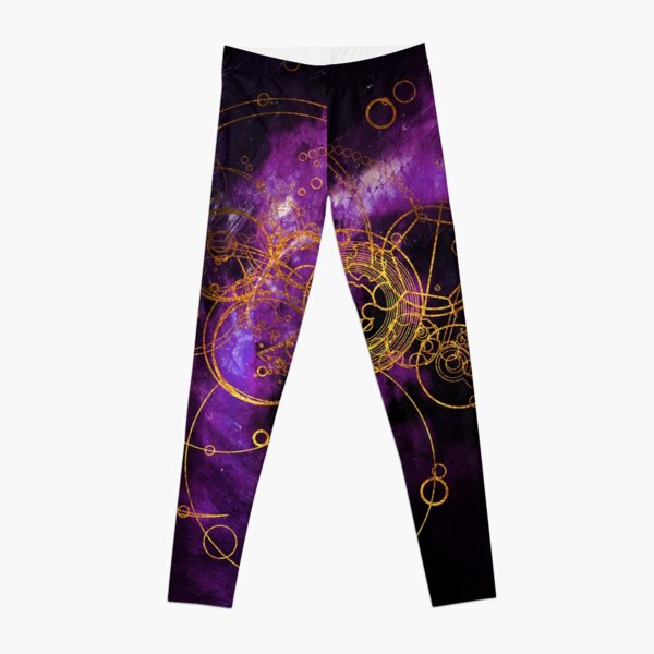 Time Lord Writing (purple) Leggings