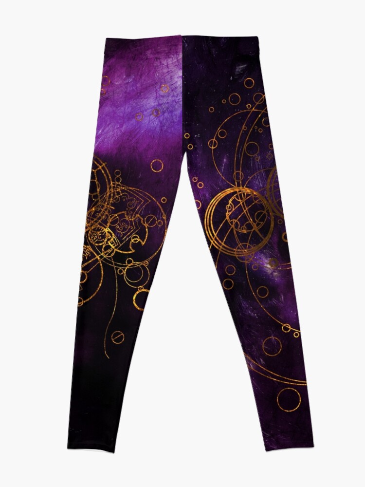 Alternate view of Time Lord Writing (purple) Leggings
