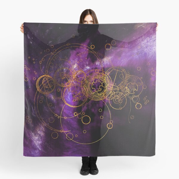 Time Lord Writing (purple) Scarf