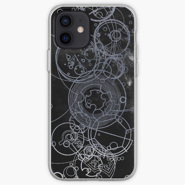 Time Lord Writing (argent) Coque souple iPhone