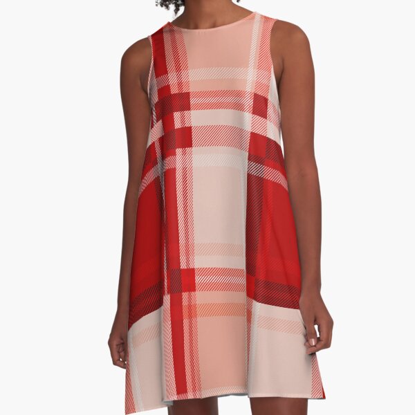 Pink and red tartan A-Line Dress