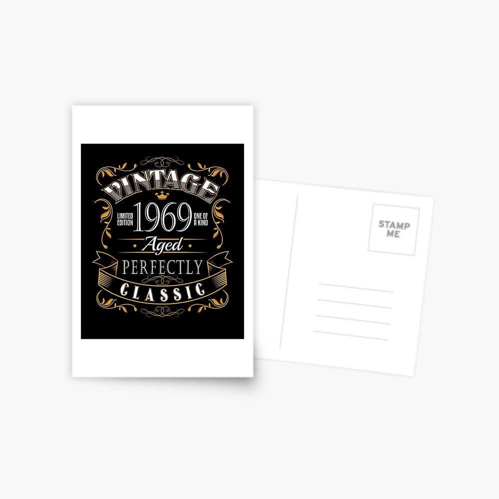 Carte De Vœux T Shirt 51e Anniversaire Style Vintage Pour Homme Femme Nee En 1969 Par Iclipart Redbubble