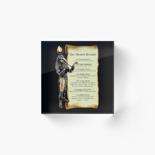 Thoth and The 7 Hermetic Principles Acrylic Block