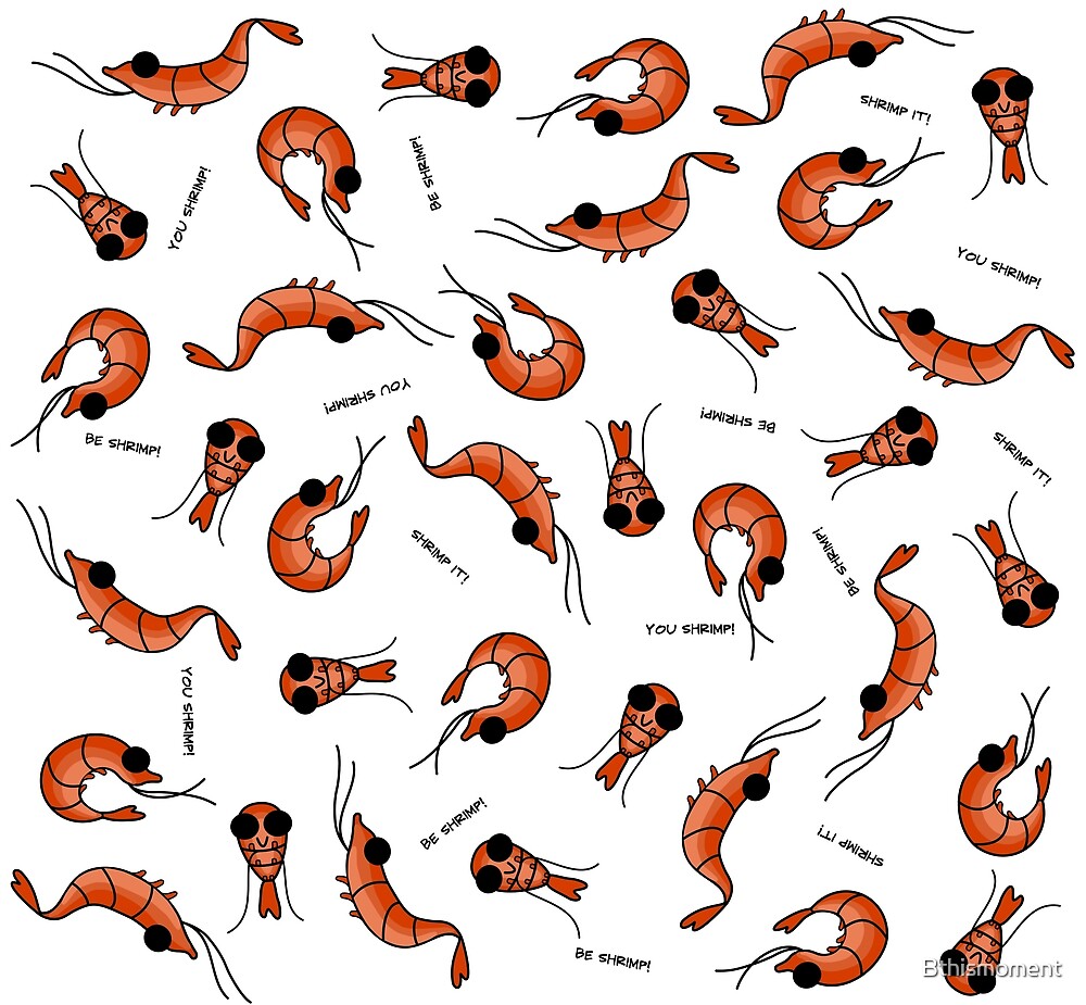 “Kawaii Shrimp Party!” by Bthismoment | Redbubble