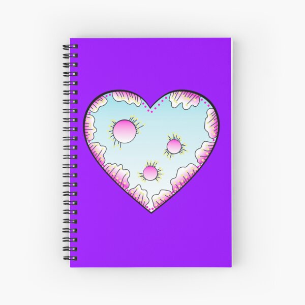 Magisches Herz Pink und Türkis Spiralblock