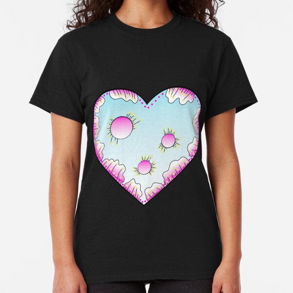 Magisches Herz Pink und Türkis Classic T-Shirt