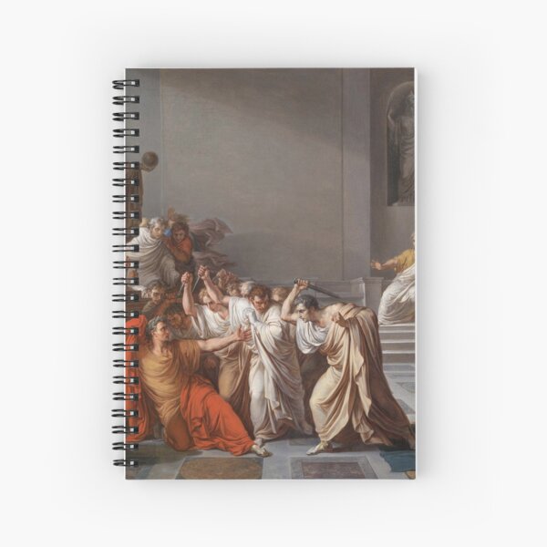 Et tu, Brute? Even you, Brutus? Death of Caesar by Vincenzo Camuccini #DeathofCaesar #Death #Caesar #VincenzoCamuccini  #EtTuBrute #EvenYouBrutus Spiral Notebook