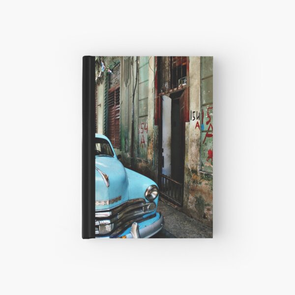 blue car Hardcover Journal