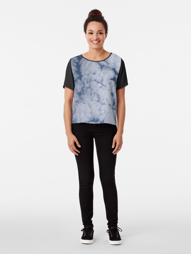 Alternate view of Altocumulus Abstract 1 Chiffon Top