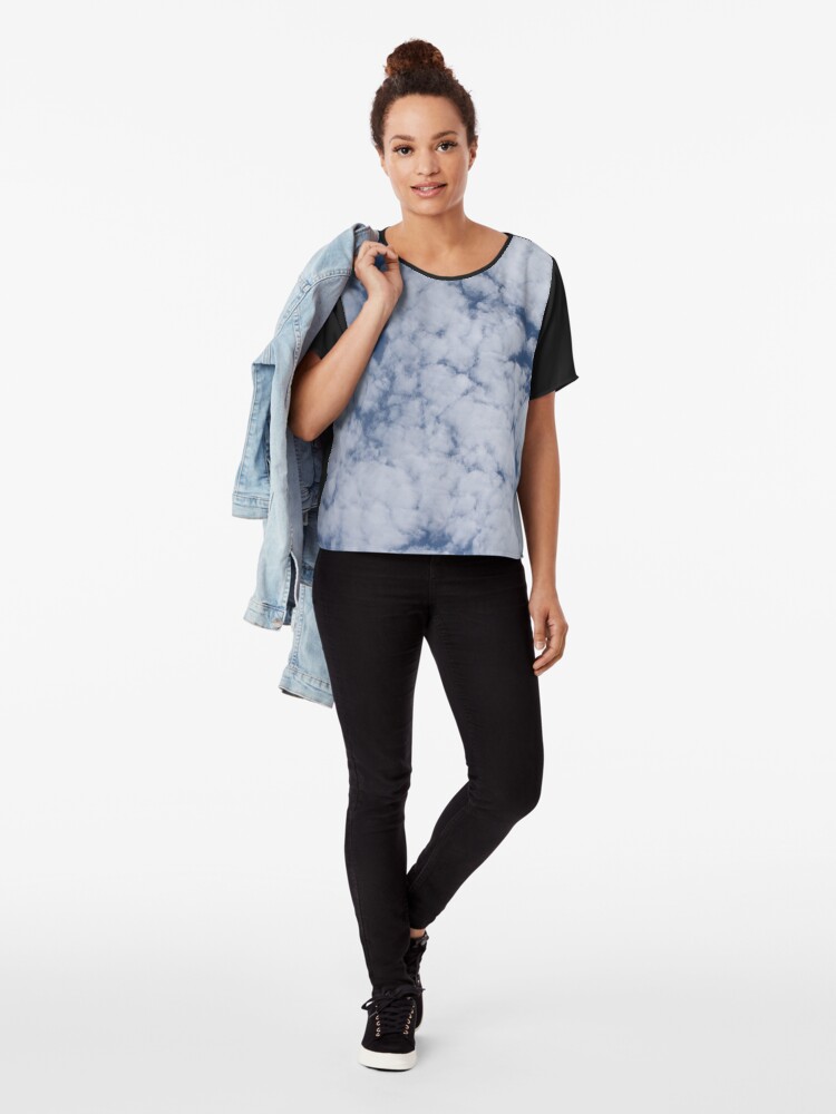 Alternate view of Altocumulus Abstract 1 Chiffon Top