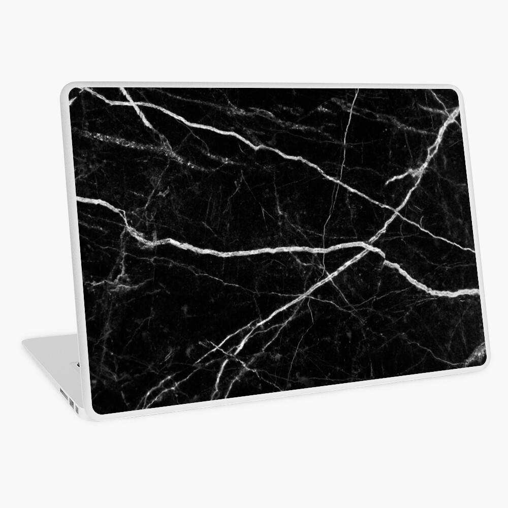 Black Marble Stone Texture Pattern Laptop Skin