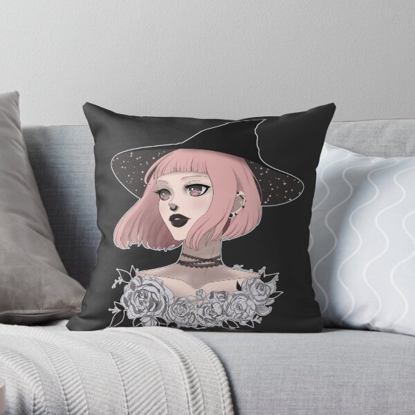 Cute Witch Throw Pillow