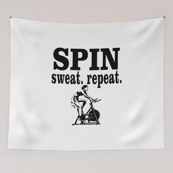 Item preview, Spin Sweat Repeat - Fitness Exercise Fatburning Indoor Bike Workout designed and sold by Ding-One.