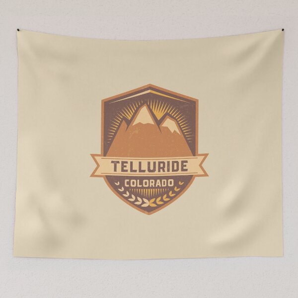 Item preview, Telluride Colorado Retro Mountain Badge designed and sold by dk80.