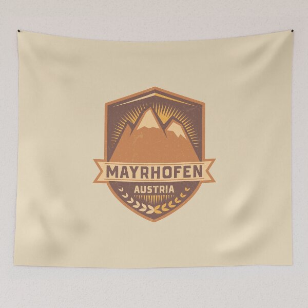Item preview, Mayrhofen Austria Retro Mountain Badge designed and sold by dk80.
