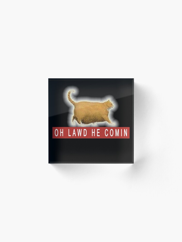 Alternate view of Chonk Cat Meme Acrylic Block