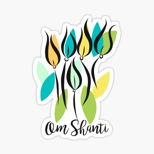 Om shanti Sticker