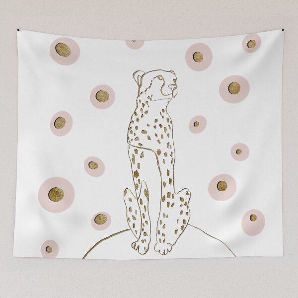 Item preview, One line cheetah in gold designed and sold by KatrinPo.