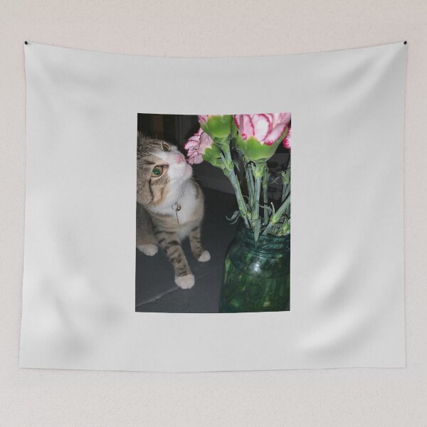Item preview, Flower-Sniffing Cat designed and sold by bugdolph.