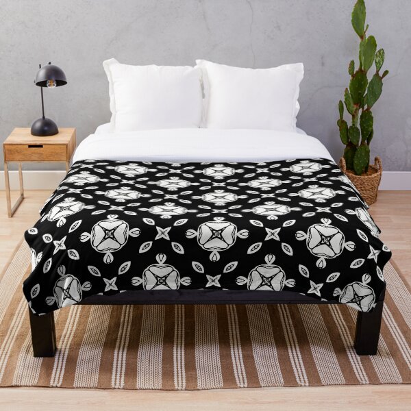 Item preview, Black and White Diamond Geometric Medallion Pattern designed and sold by DeAnna Hickman.