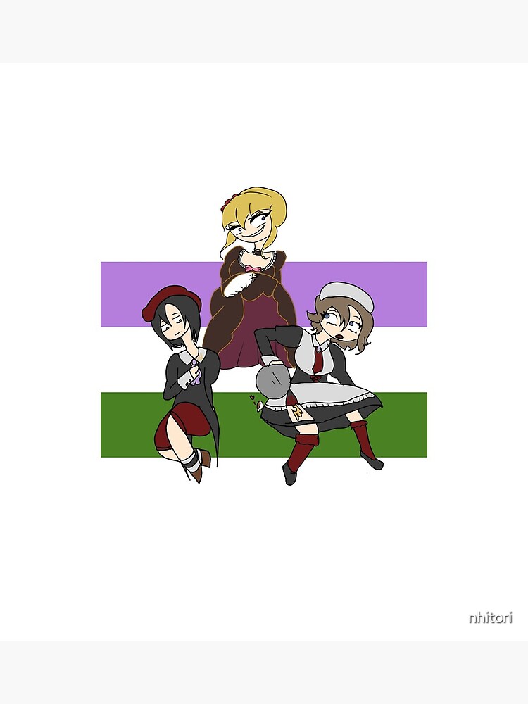 Umineko No Naku Koro Ni Episode 8 Spoilers Yasu Sayo Beatrice Shannon Kanon Genderqueer Flag Photographic Print