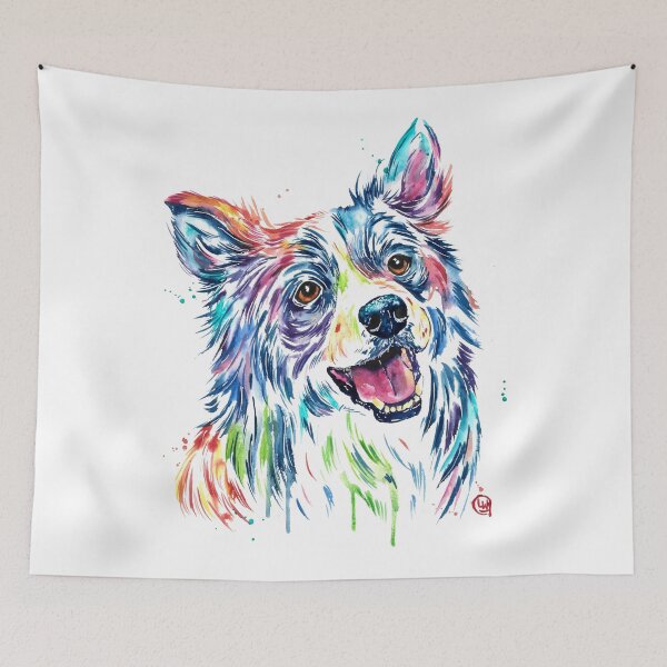 Item preview, Border Collie Watercolor Painting designed and sold by Lisa Whitehouse.