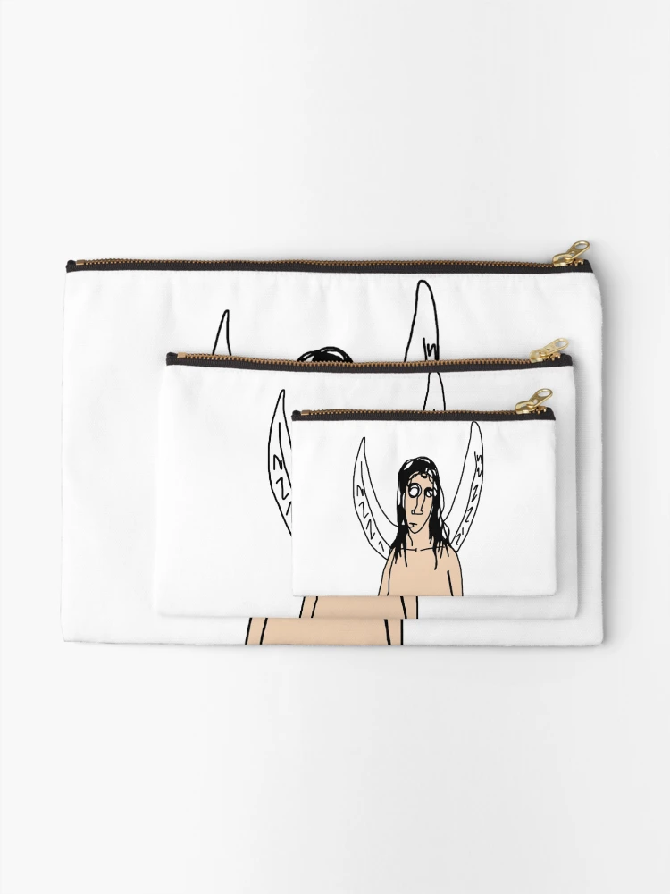 Thumbnail 2 of 4, Zipper Pouch, Sad Angel designed and sold by Ronsmonkeys.