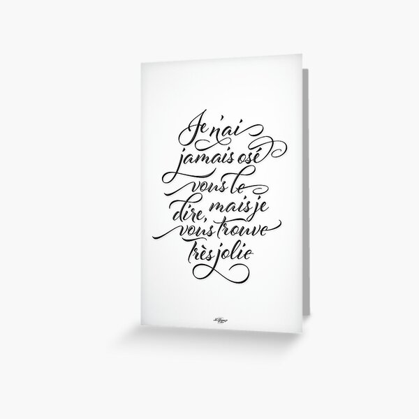 French love declaration Greeting Card