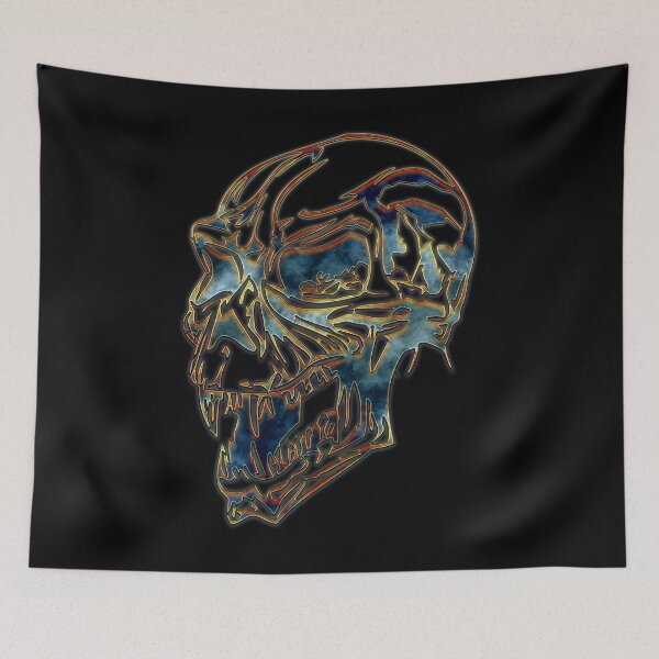 Item preview, Blue skull designed and sold by wolfgangrainer.
