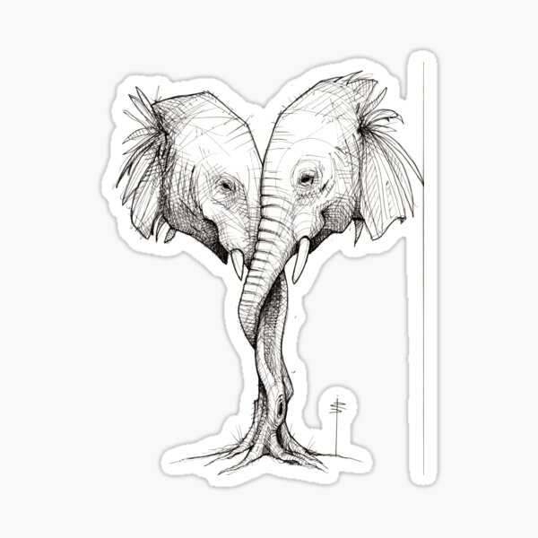 Elephant tree Sticker