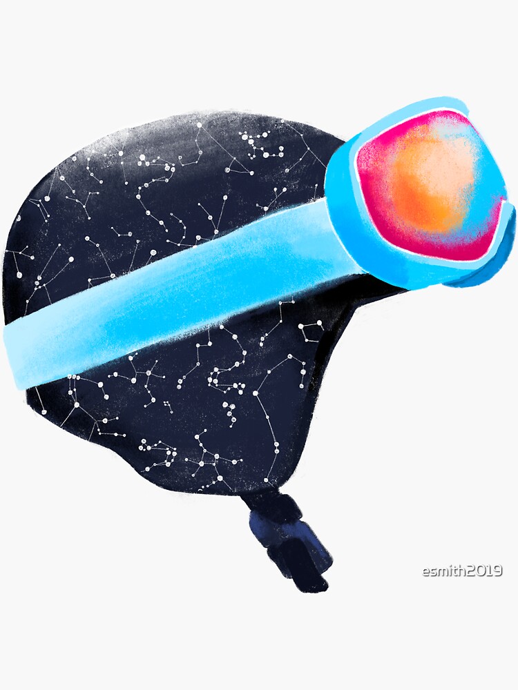 "Ski Helmet" Sticker for Sale by esmith2019 Redbubble
