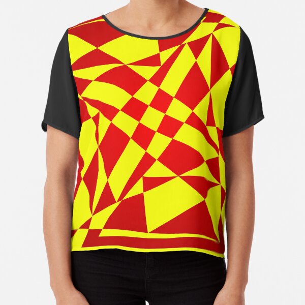 "Dance" - digital abstract transparent illustration mandala Chiffon Top