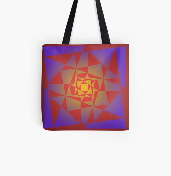 "Sun" - digital abstract illustration mandala All Over Print Tote Bag