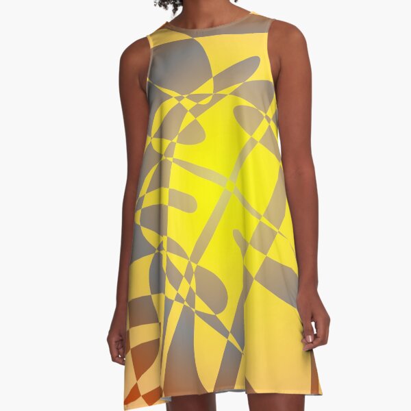 "Monday Rhapsody", abstract spiral art which strives towards perfection A-Line Dress