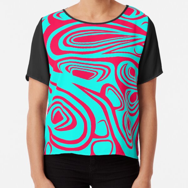 "Growth" - abstract spiral art which strives towards perfection Chiffon Top