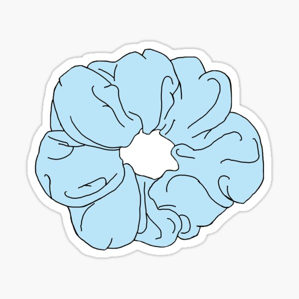 Sticker: Blaues Scrunchie | Redbubble