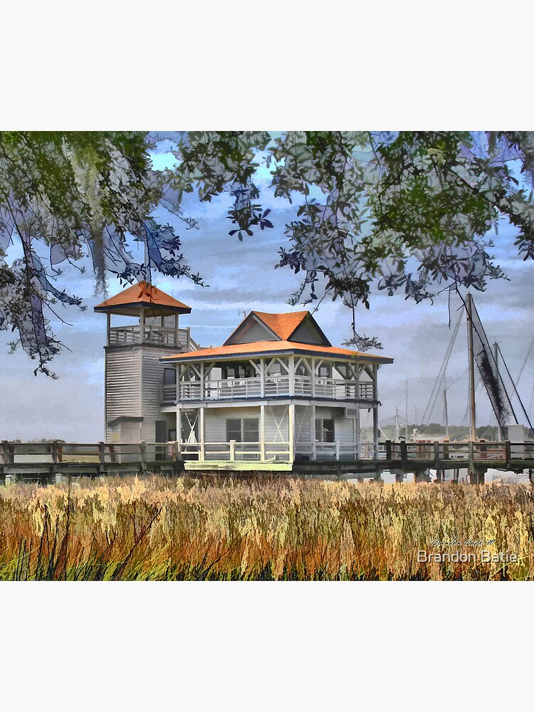 Thumbnail 3 of 3, Canvas Print, Boat House - GA designed and sold by brandonbatie.