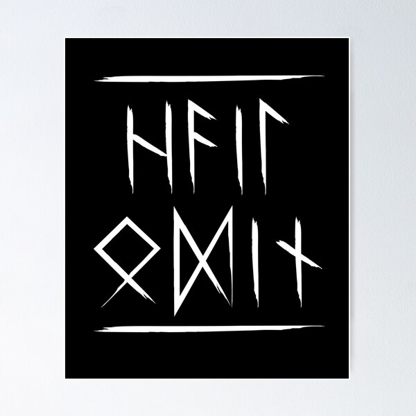 Item preview, Hail Odin Pagan Norse Runes Futhark designed and sold by Eugen Maevsky.