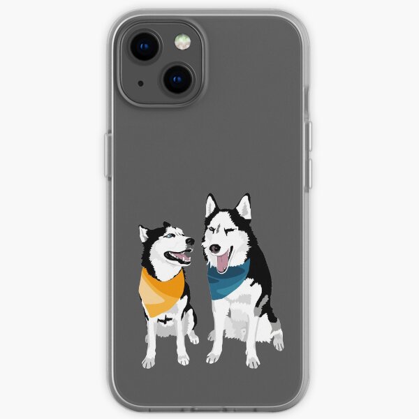 Siberian Husky Desna and Drago iPhone Soft Case