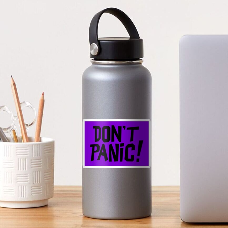 NDVH Don't Panic - Purple 2 H2G2 Sticker