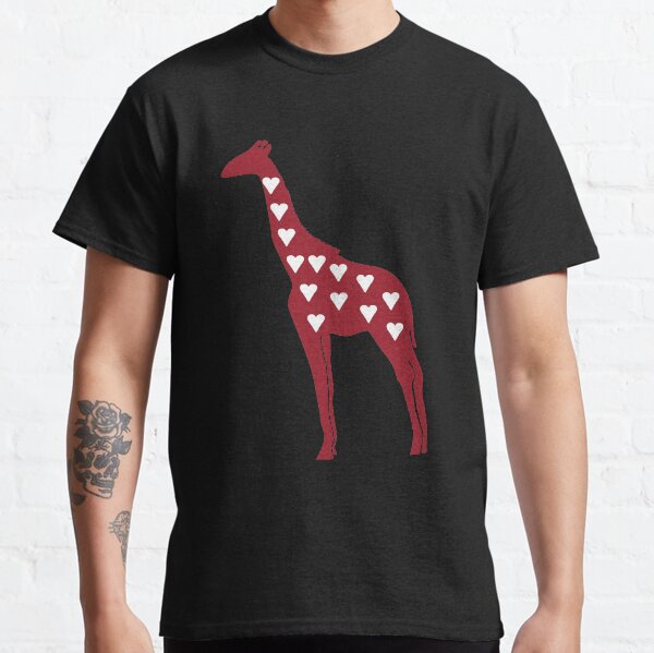Liebevolle Giraffe mit Herzen Classic T-Shirt