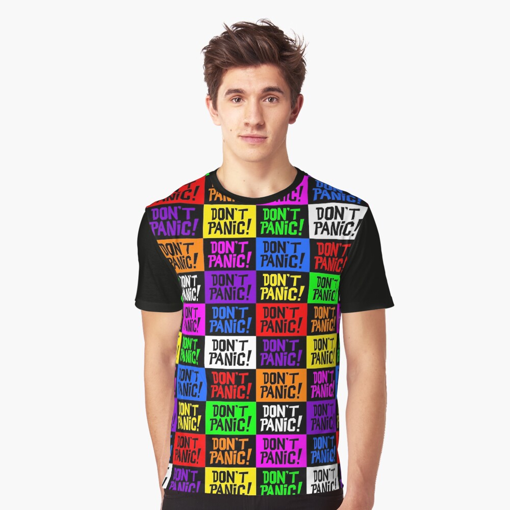 NDVH Don't Panic - Multicoloured H2G2 Graphic T-Shirt