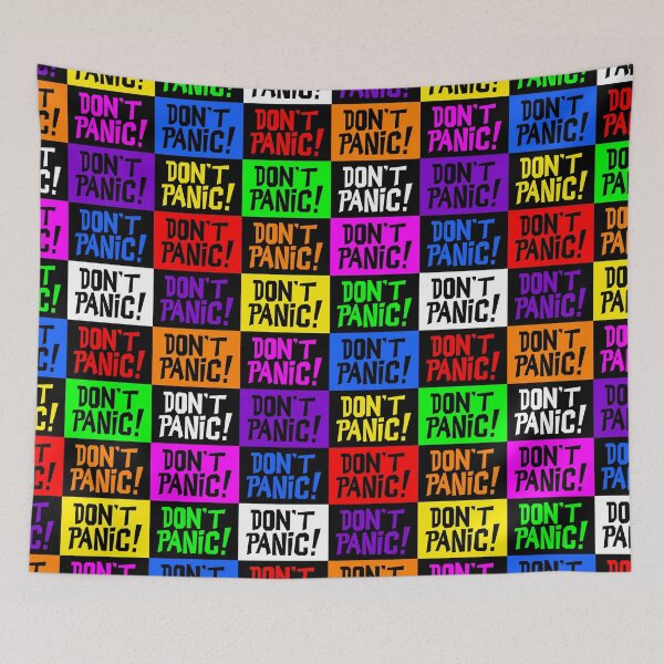 Item preview, NDVH Don't Panic - Multicoloured H2G2 designed and sold by Nik’s T-Shirts.